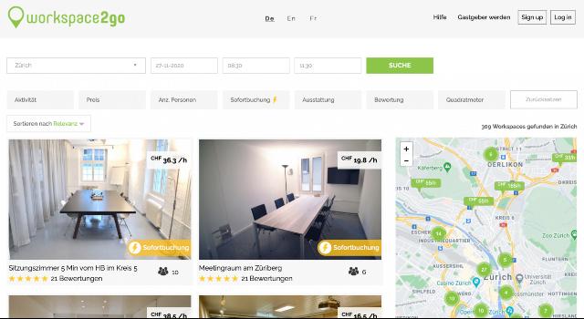 Swiss Startup - Workspace2go AG  Product Image
